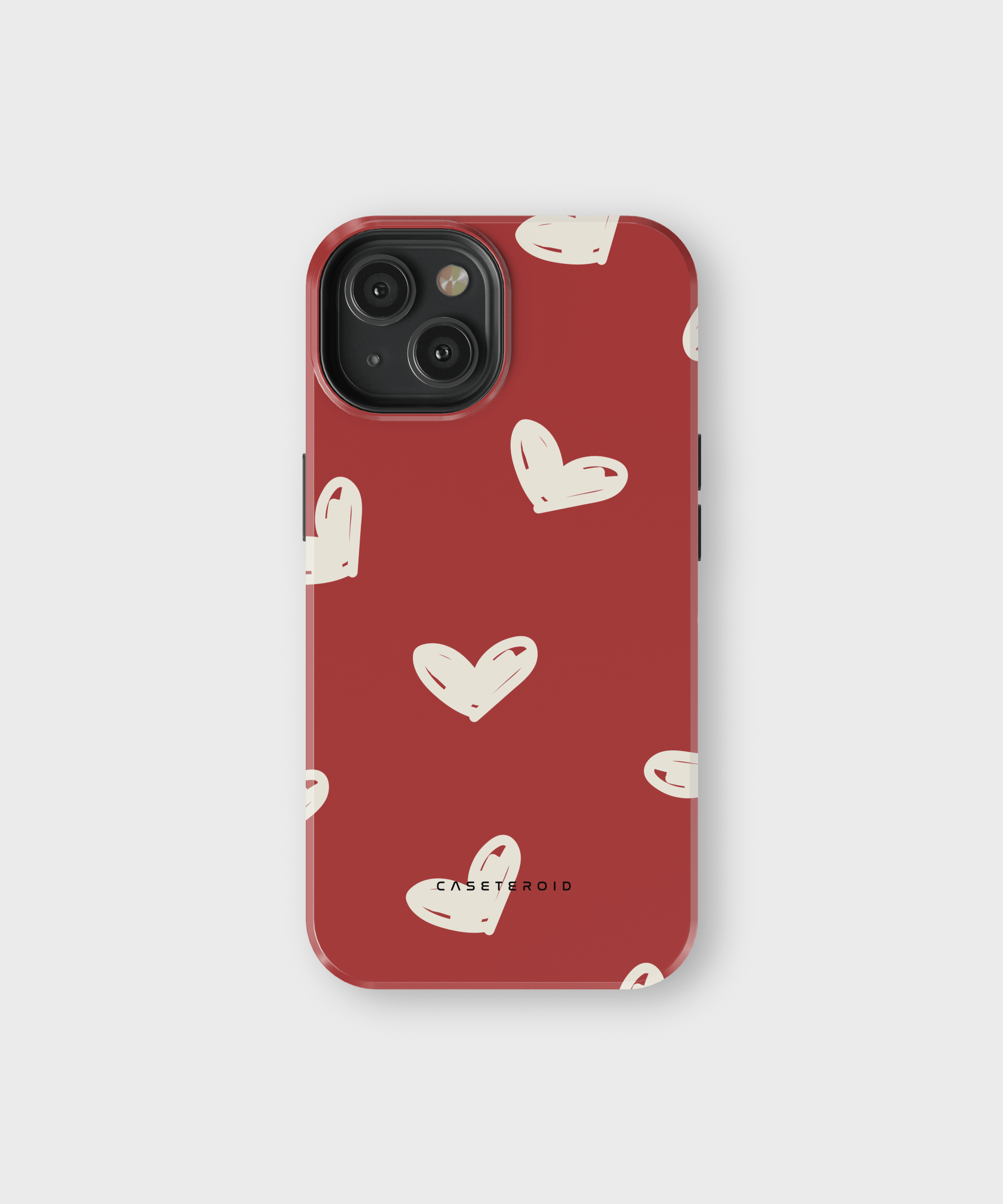 iPhone Tough Case with MagSafe - Crimson Love Notes - CASETEROID