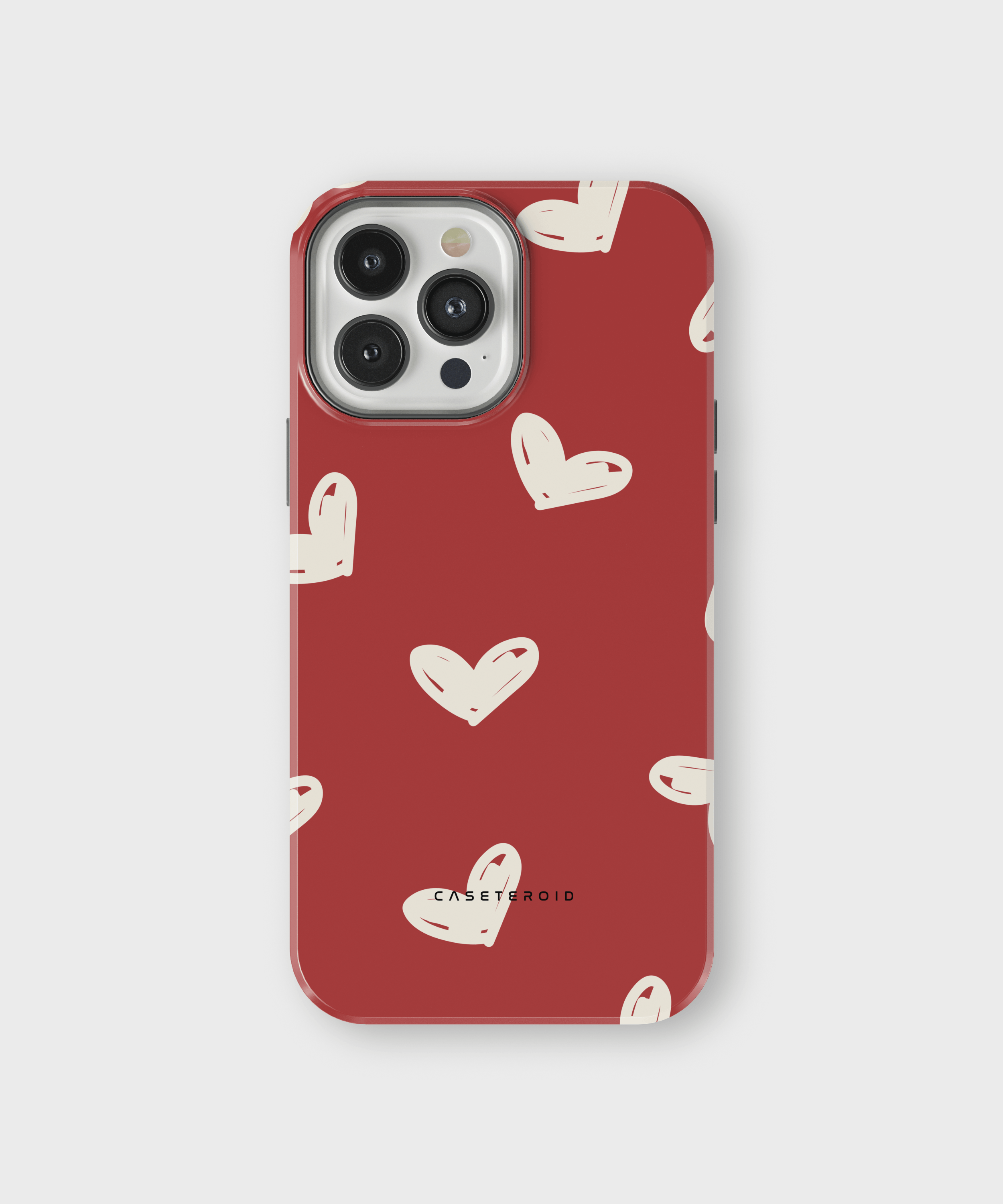 iPhone Tough Case with MagSafe - Crimson Love Notes - CASETEROID