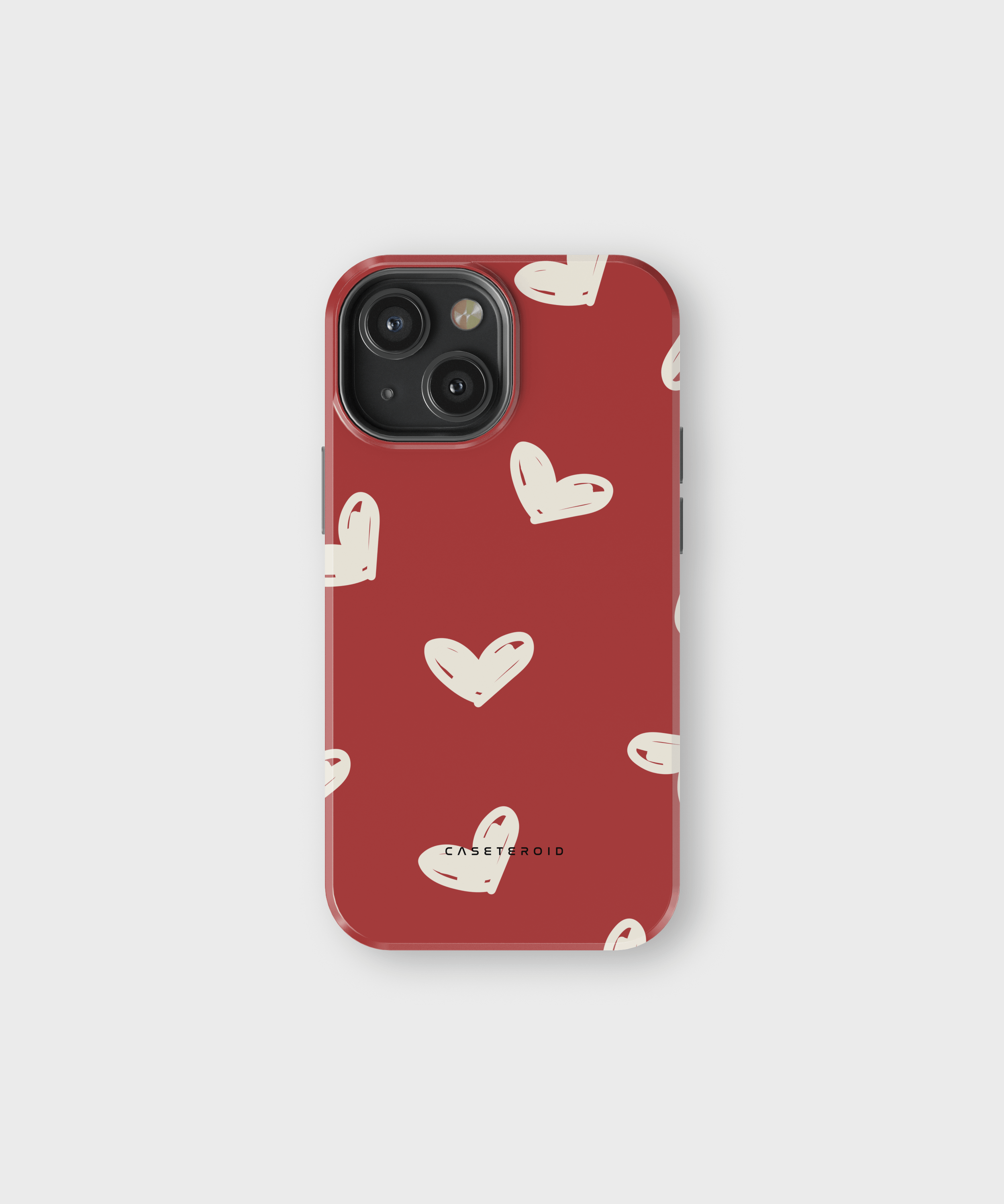 iPhone Tough Case with MagSafe - Crimson Love Notes - CASETEROID