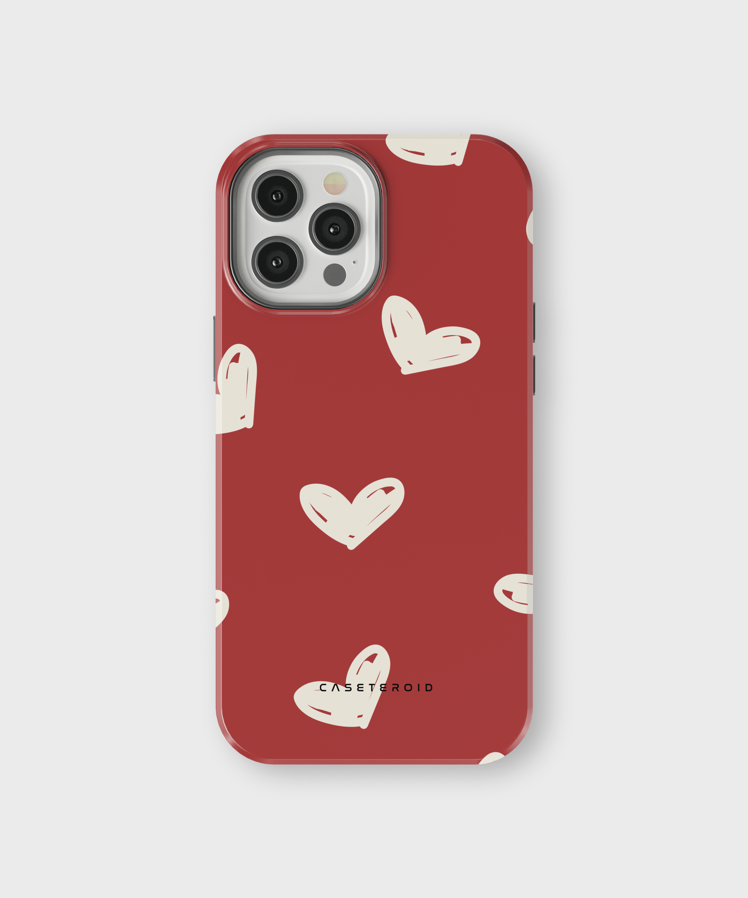 iPhone Tough Case with MagSafe - Crimson Love Notes - CASETEROID