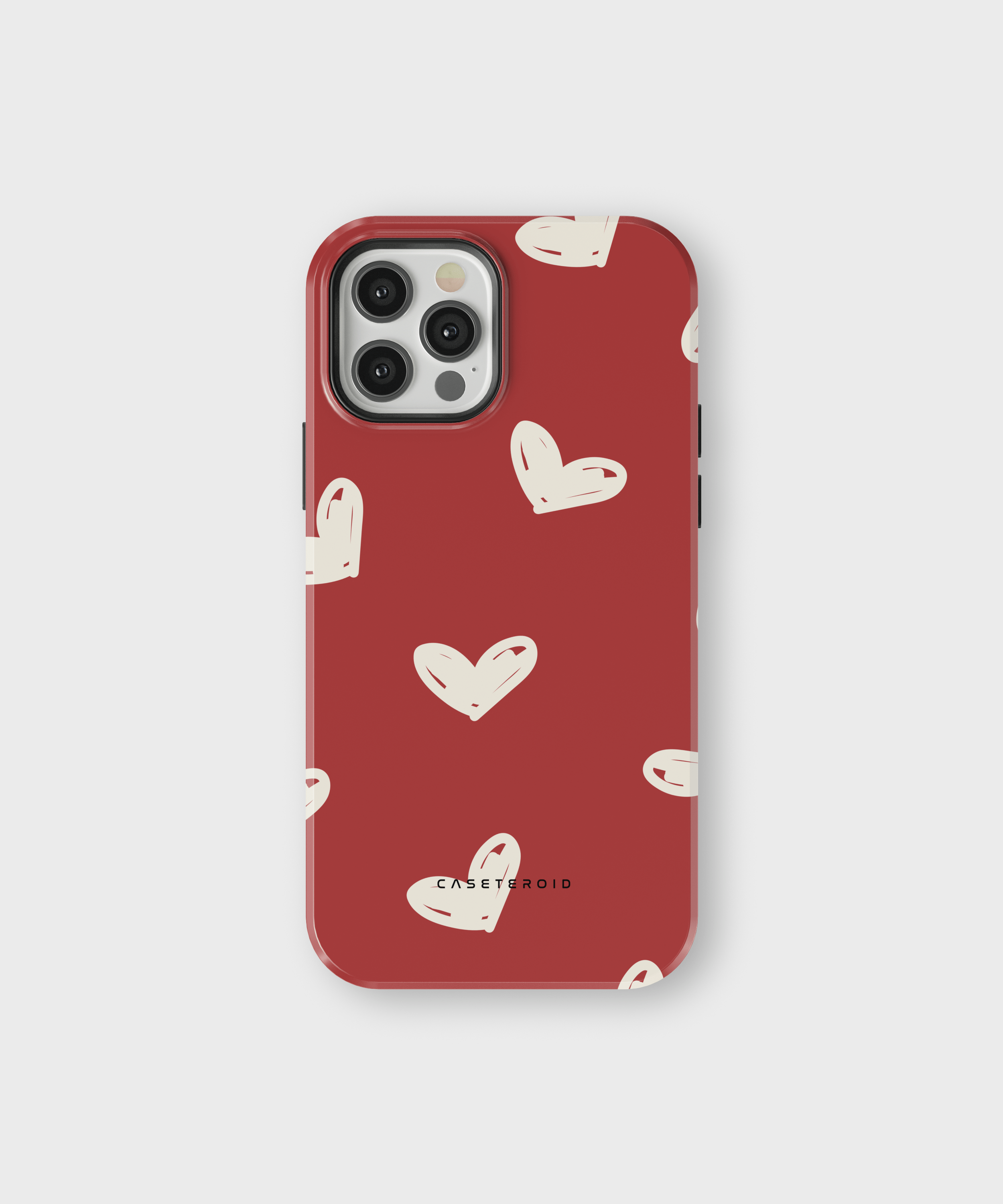 iPhone Tough Case with MagSafe - Crimson Love Notes - CASETEROID