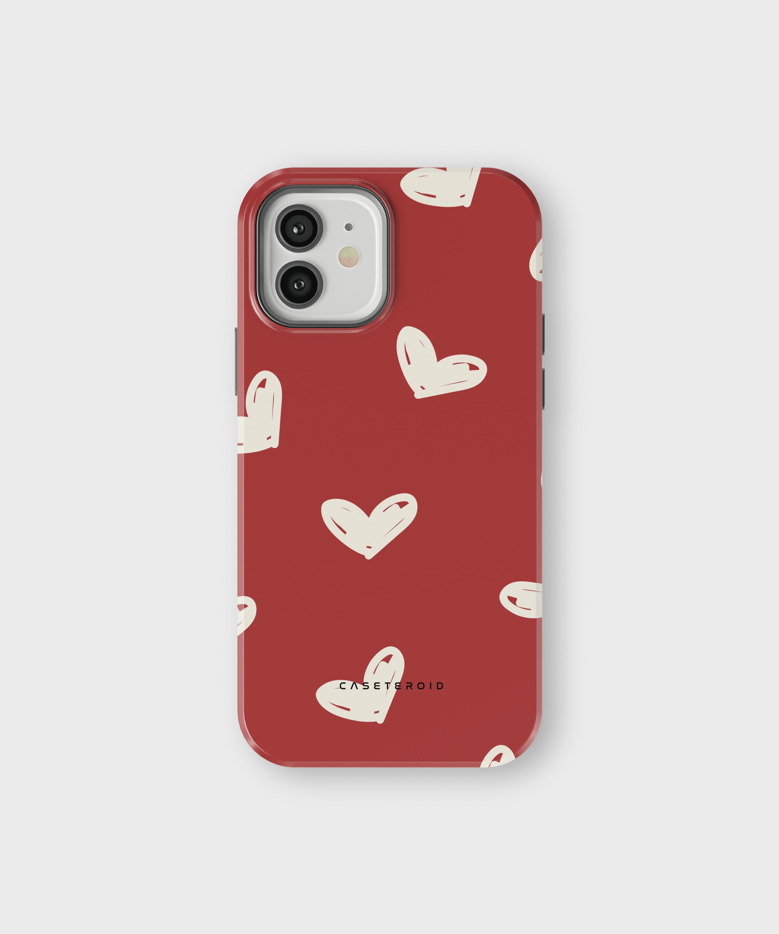 iPhone Tough Case with MagSafe - Crimson Love Notes - CASETEROID