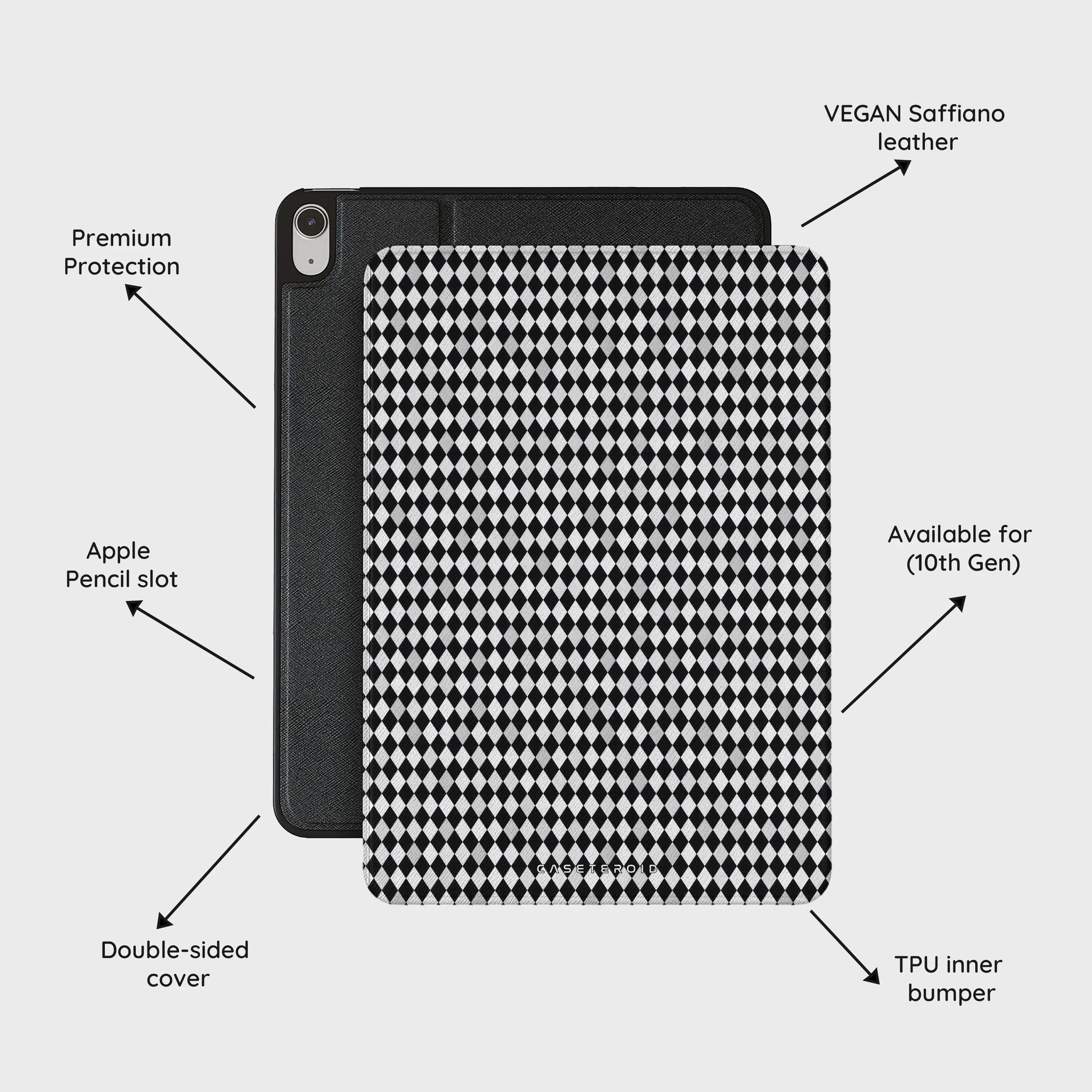 Noir Diamonds - iPad 10.9 (10th Gen) Case