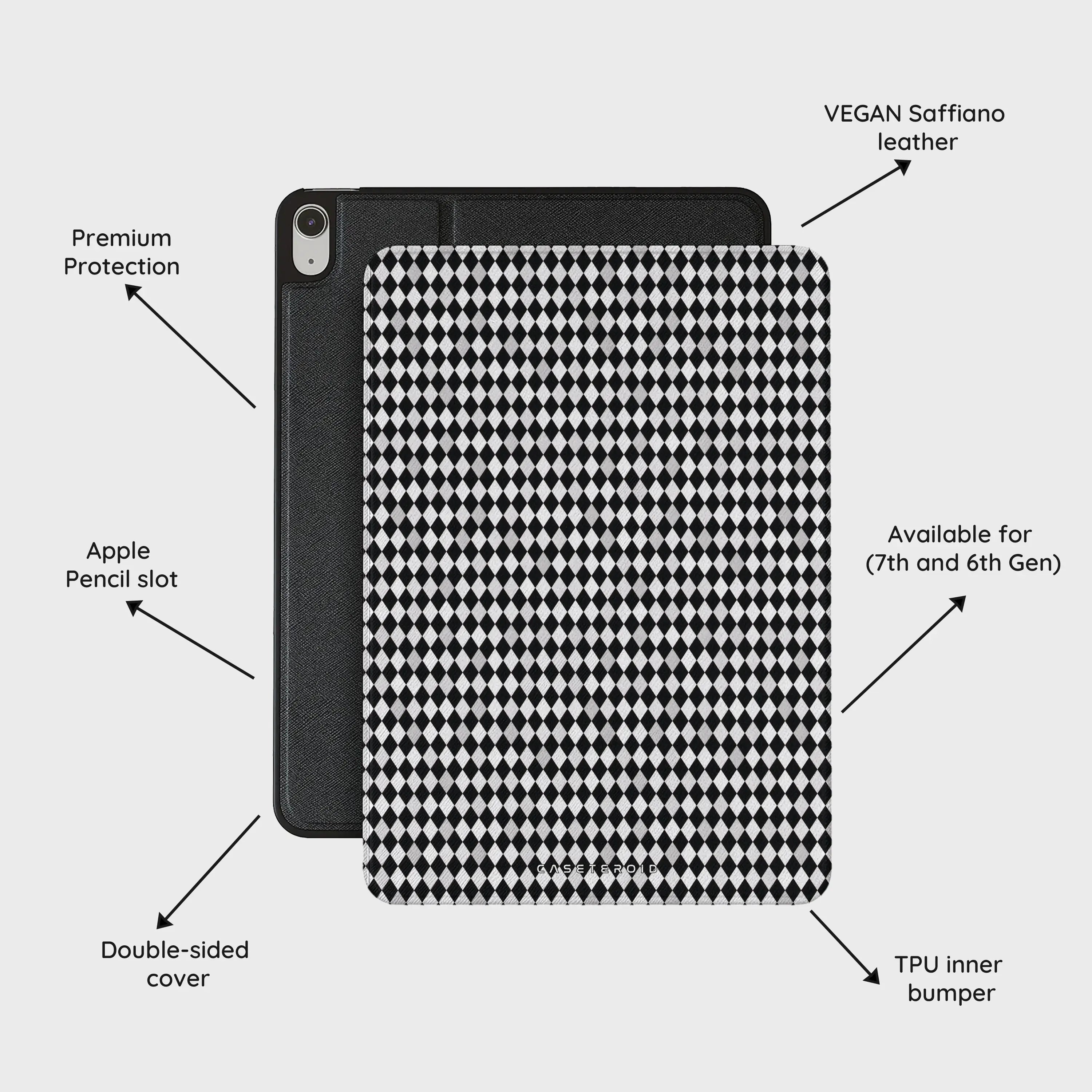 Noir Diamonds - iPad Air 11 (7th/6th Gen) Case