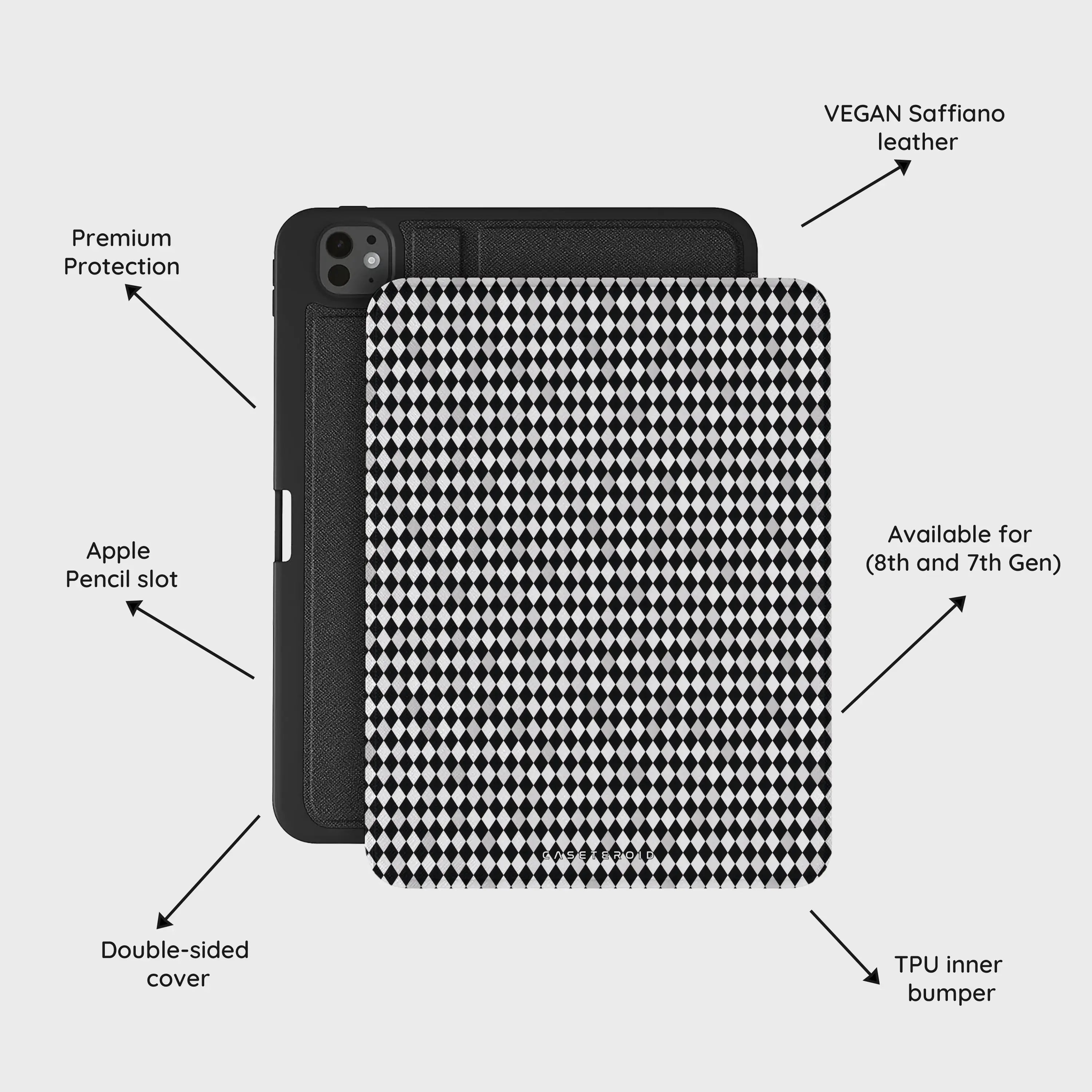Noir Diamonds - iPad Pro 11 (8th/7th Gen) Case