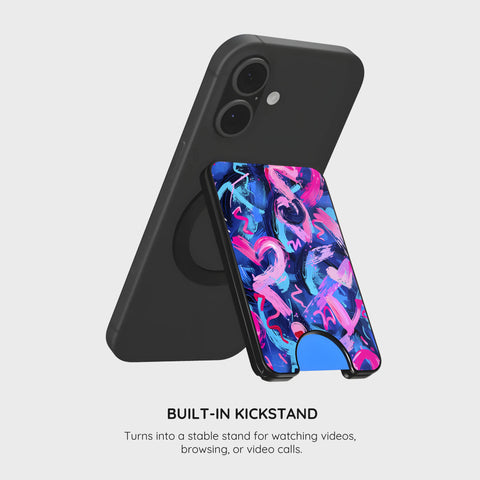 Midnight Pulse - Magnetic Wallet & Stand