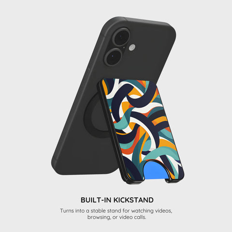 Ribbon Flow - Magnetic Wallet & Stand