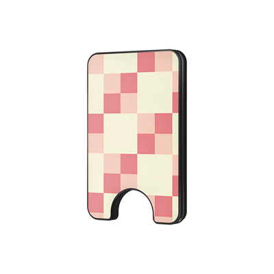Blush Grid - Magnetic Wallet & Stand