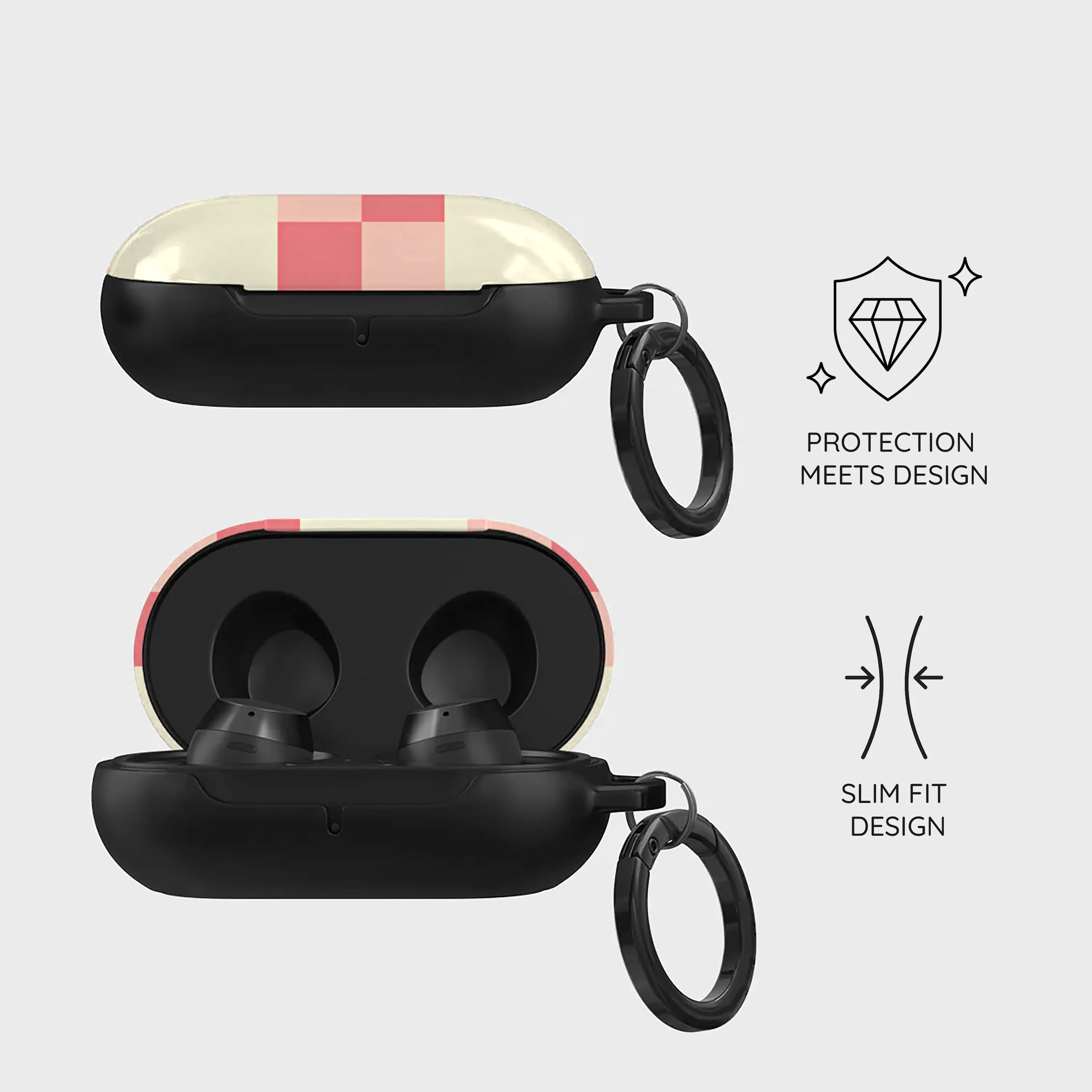 Blush Grid - Samsung Galaxy Buds Plus Case