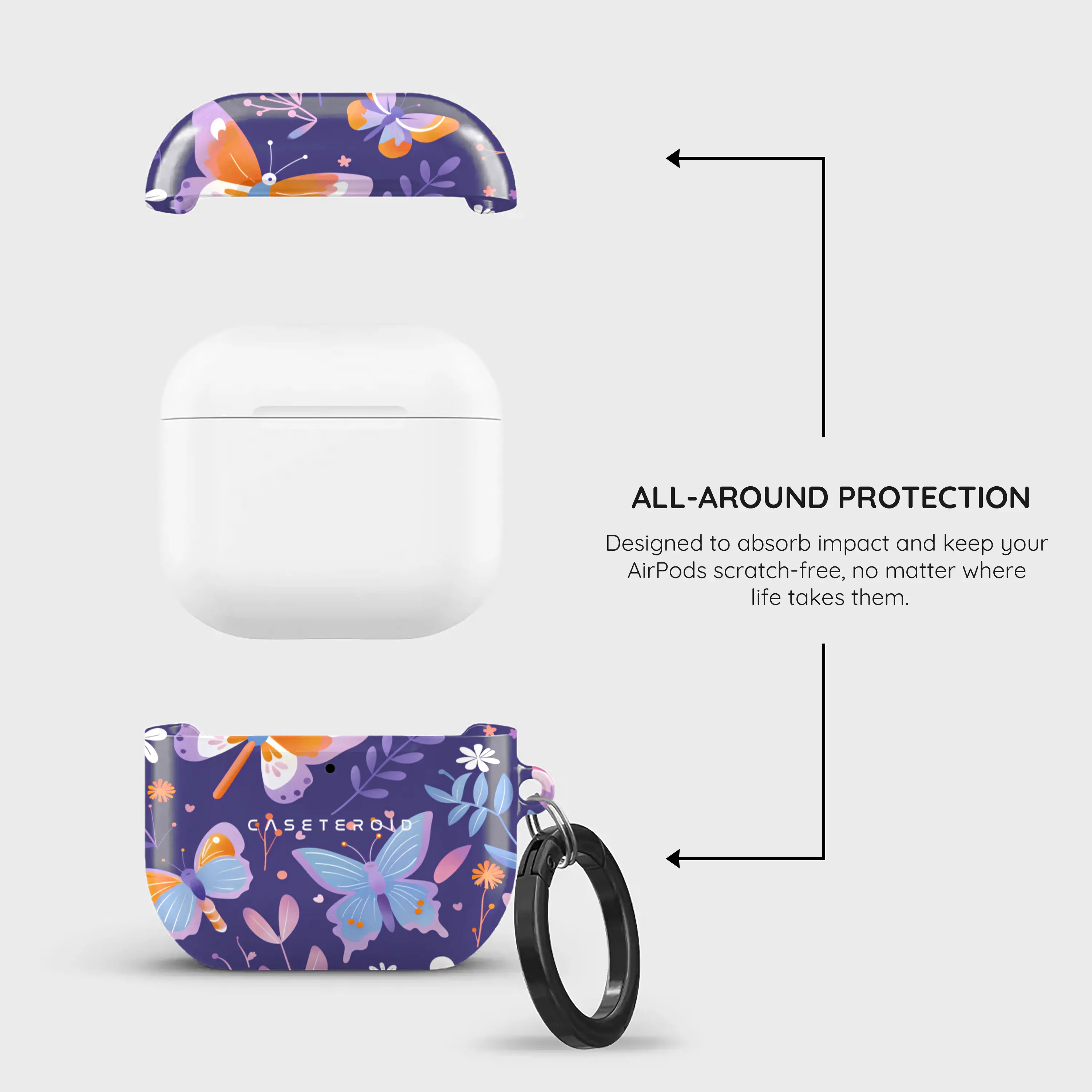 Violet Flutter - AirPods 4 Case