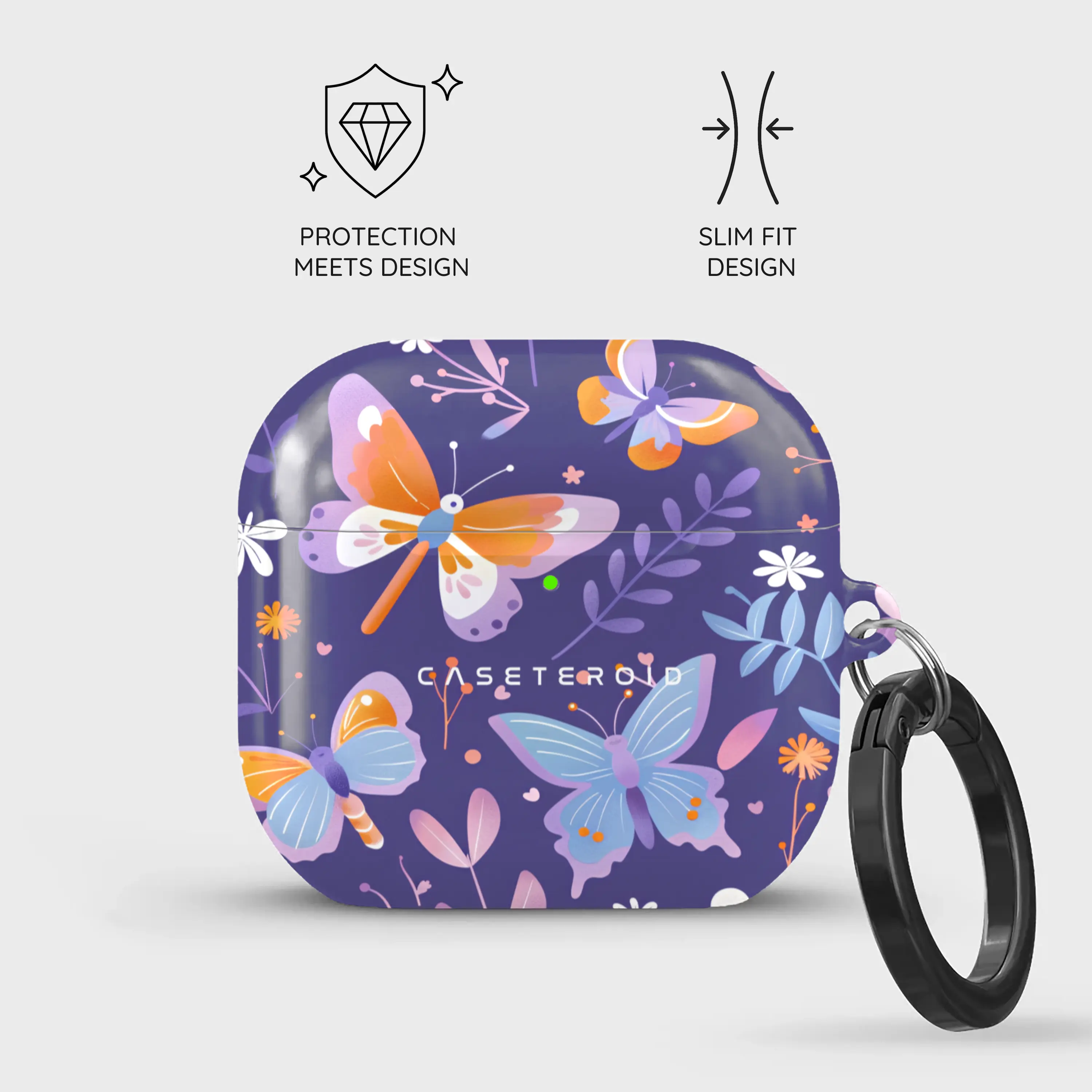 Violet Flutter - AirPods 4 Case