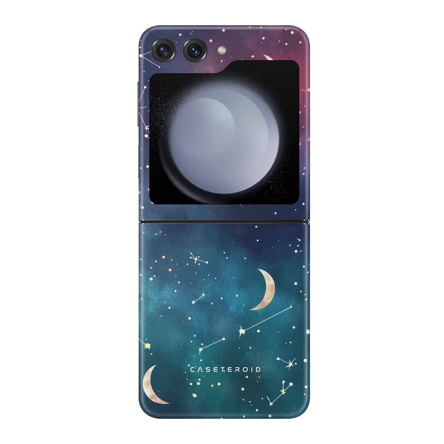 Cosmic Moonlit Pattern Tough Case for Samsung Galaxy Z Flip 5 - CASETEROID