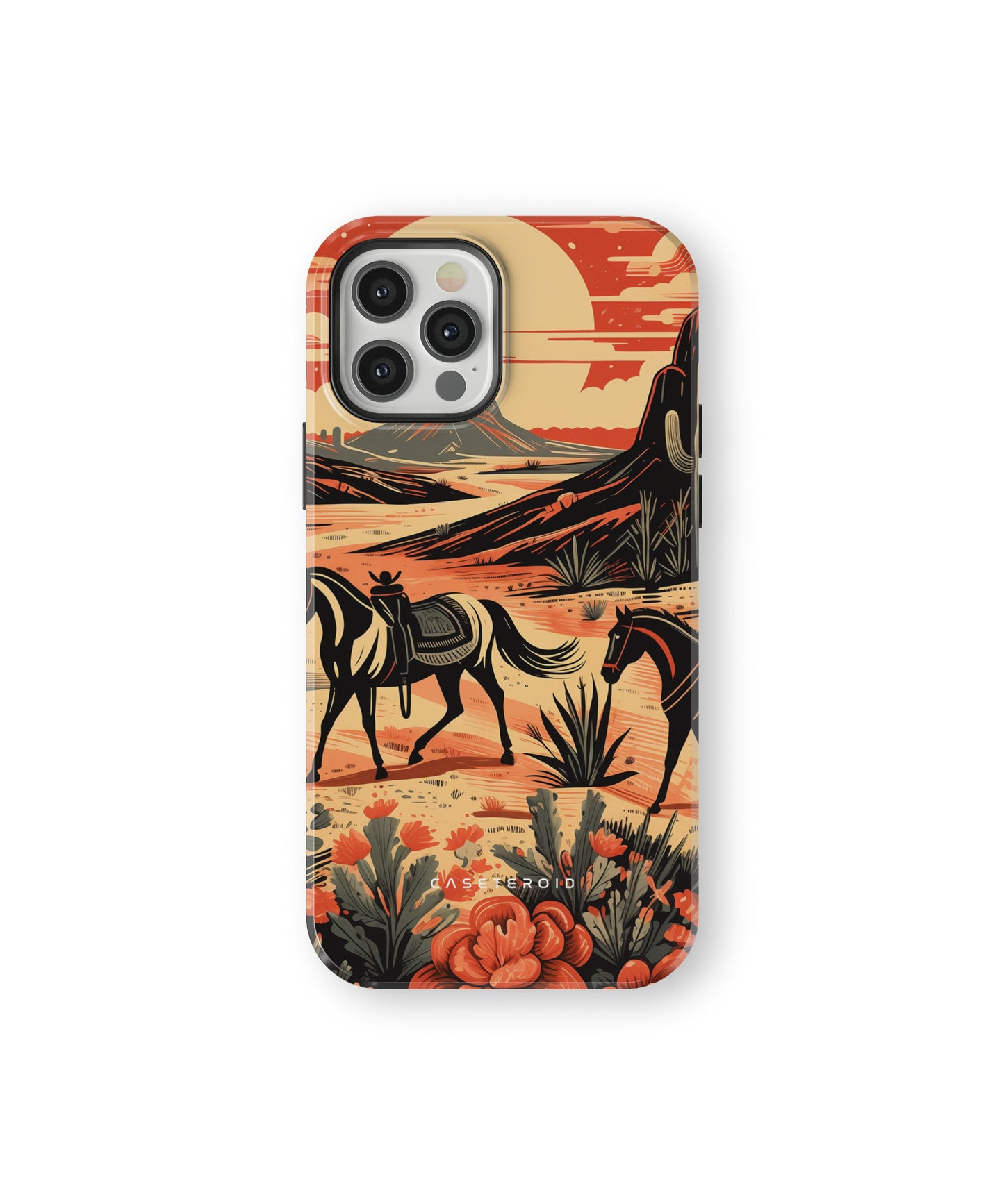 Desert Stallion Silhouette MagSafe Tough Case for iPhone 12 Pro - CASETEROID