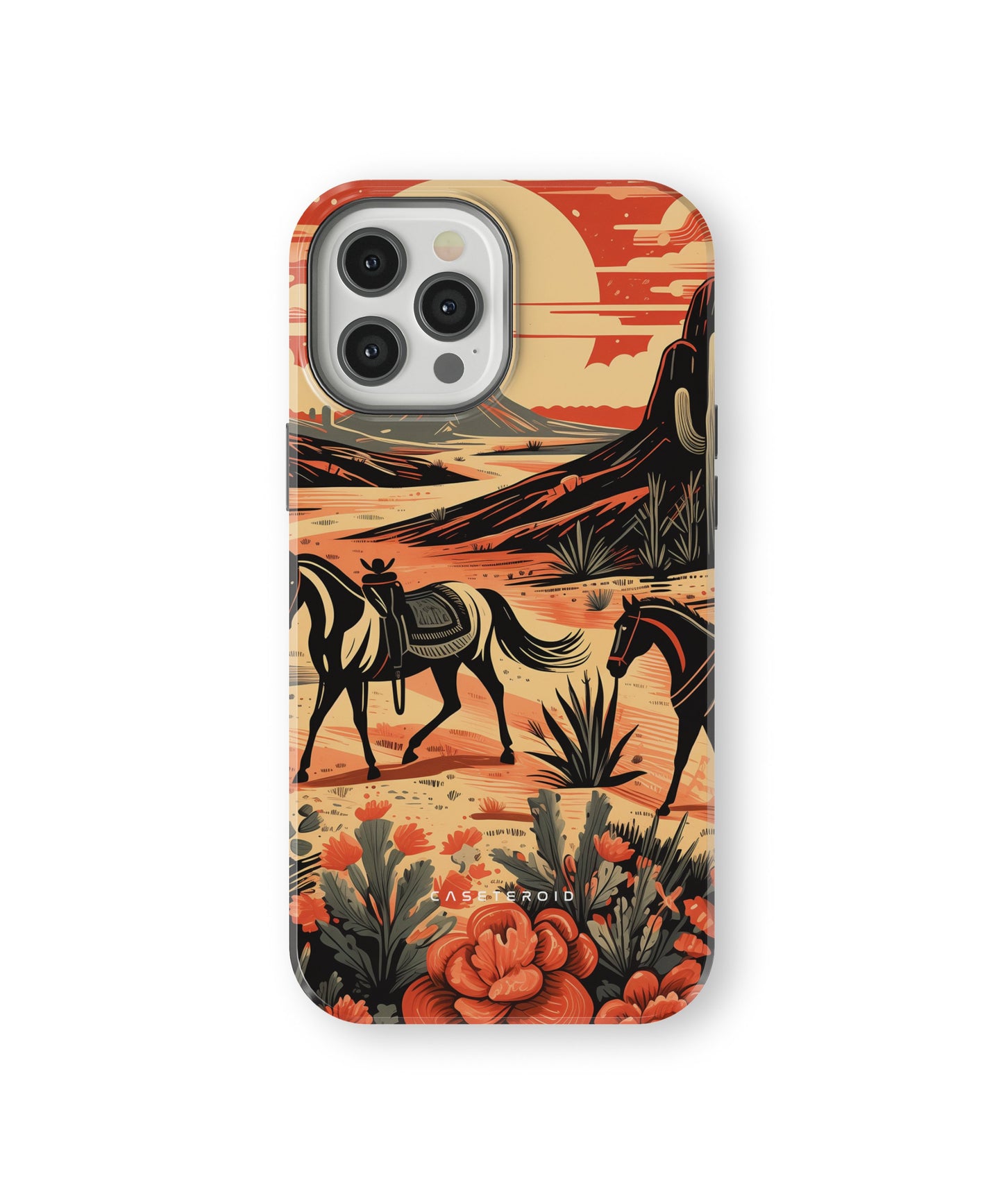 Desert Stallion Silhouette MagSafe Tough Case for iPhone 12 Pro Max - CASETEROID