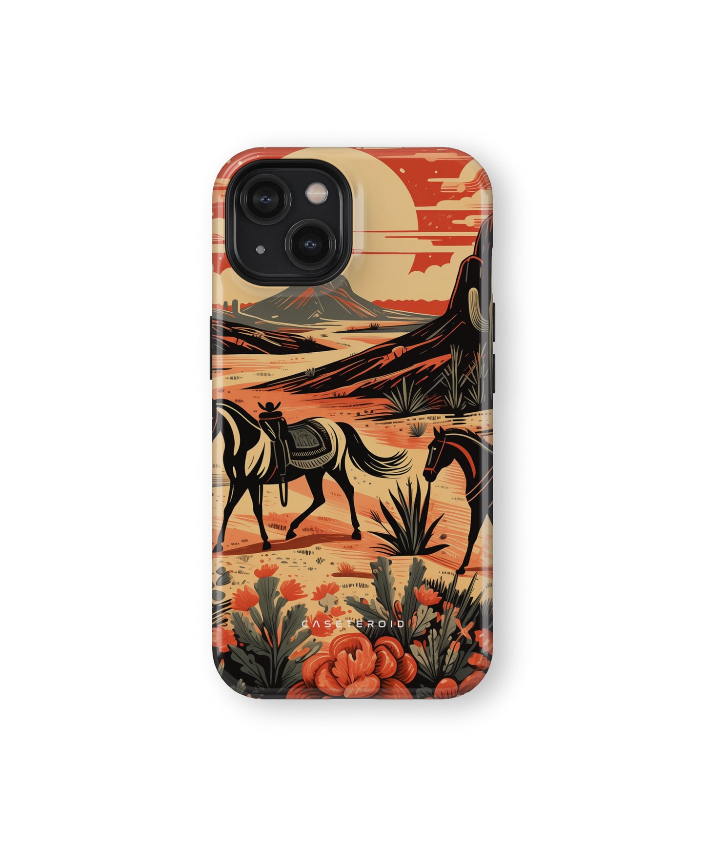 Desert Stallion Silhouette MagSafe Tough Case for iPhone 13 - CASETEROID