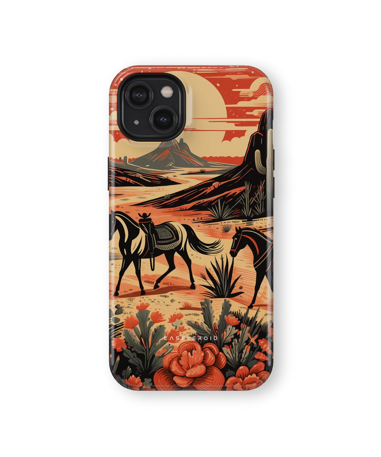 Desert Stallion Silhouette MagSafe Tough Case for iPhone 14 Plus - CASETEROID