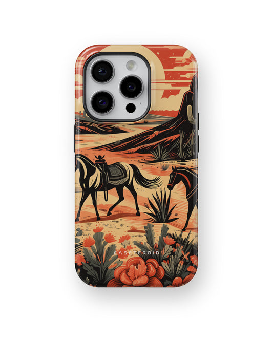 Desert Stallion Silhouette MagSafe Tough Case for iPhone 15 Pro - CASETEROID