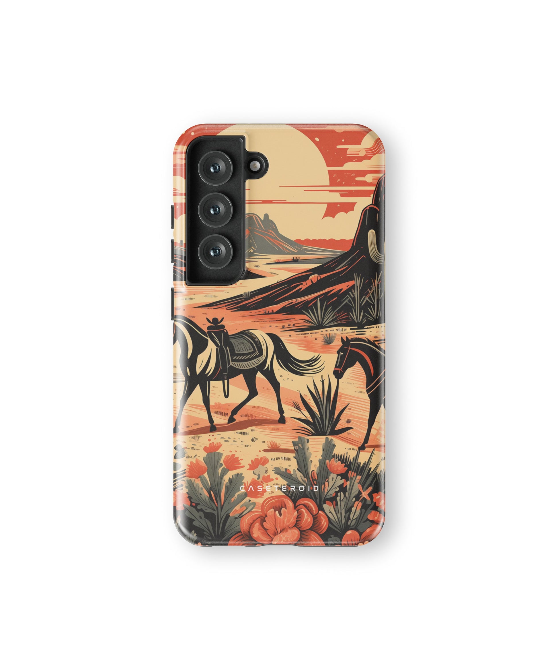 Desert Stallion Silhouette Tough Case for Samsung Galaxy S23 - CASETEROID