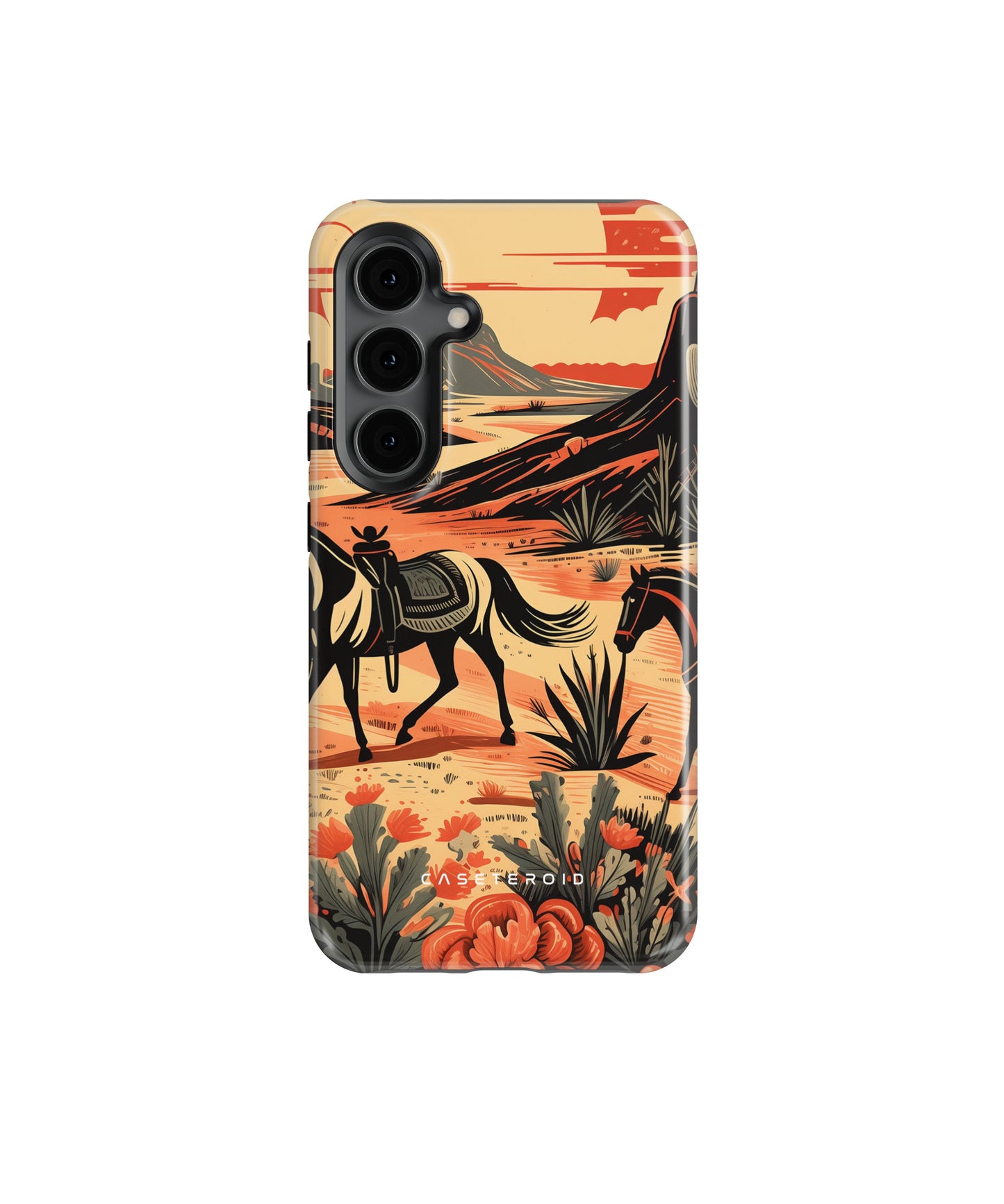 Desert Stallion Silhouette Tough Case for Samsung Galaxy S24 - CASETEROID