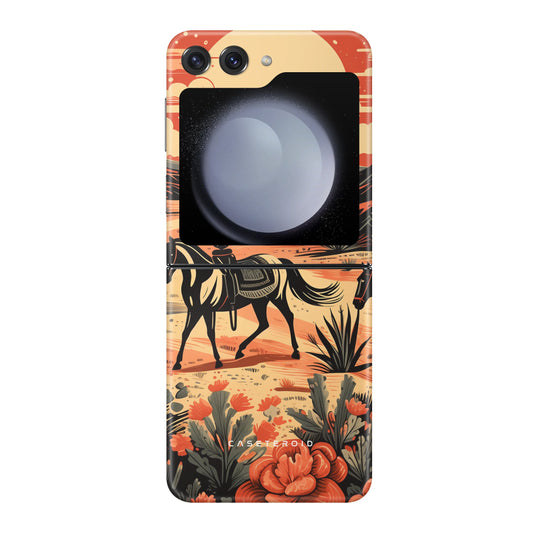 Desert Stallion Silhouette Tough Case for Samsung Galaxy Z Flip 5 - CASETEROID