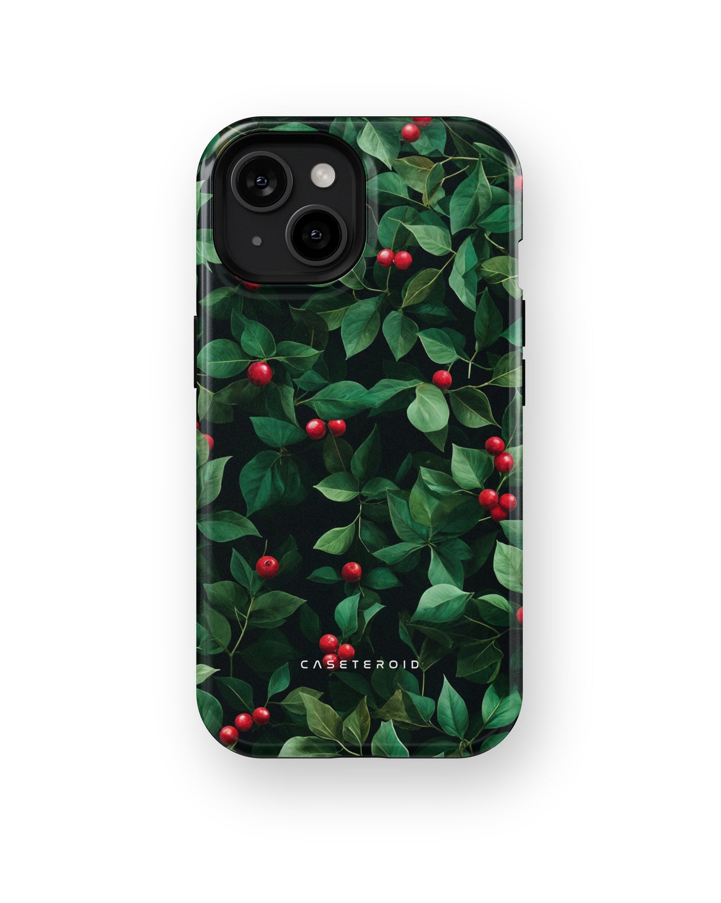 Holly Leaves MagSafe Tough Case for iPhone 15 - CASETEROID