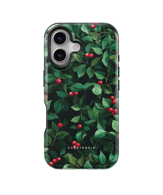 Holly Leaves MagSafe Tough Case for iPhone 16 - CASETEROID