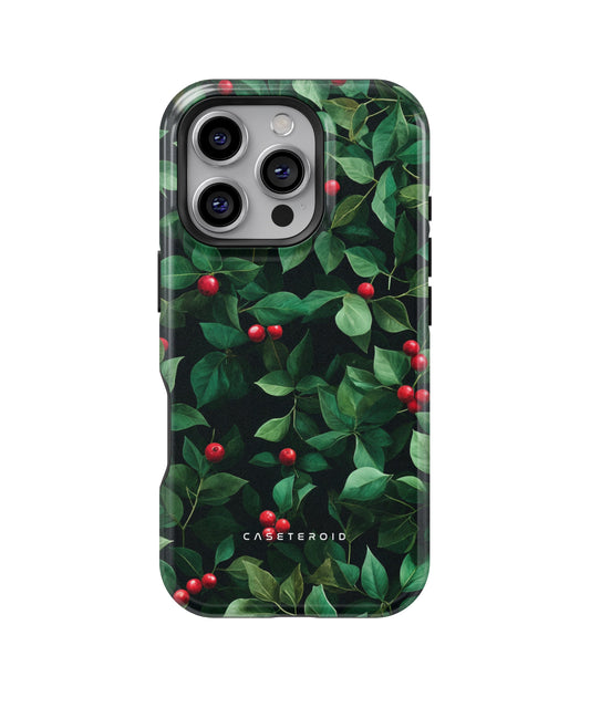 Holly Leaves MagSafe Tough Case for iPhone 16 Pro - CASETEROID