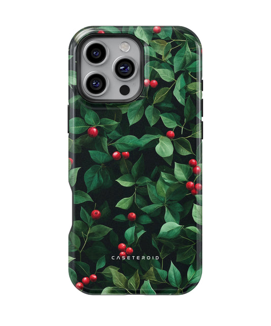 Holly Leaves MagSafe Tough Case for iPhone 16 Pro Max - CASETEROID