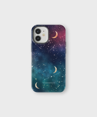 iPhone Tough Case - Cosmic Moonlit Pattern