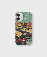 iPhone Tough Case - Vintage Journey Route - CASETEROID