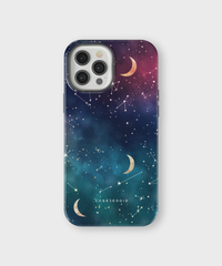 iPhone Tough Case - Cosmic Moonlit Pattern