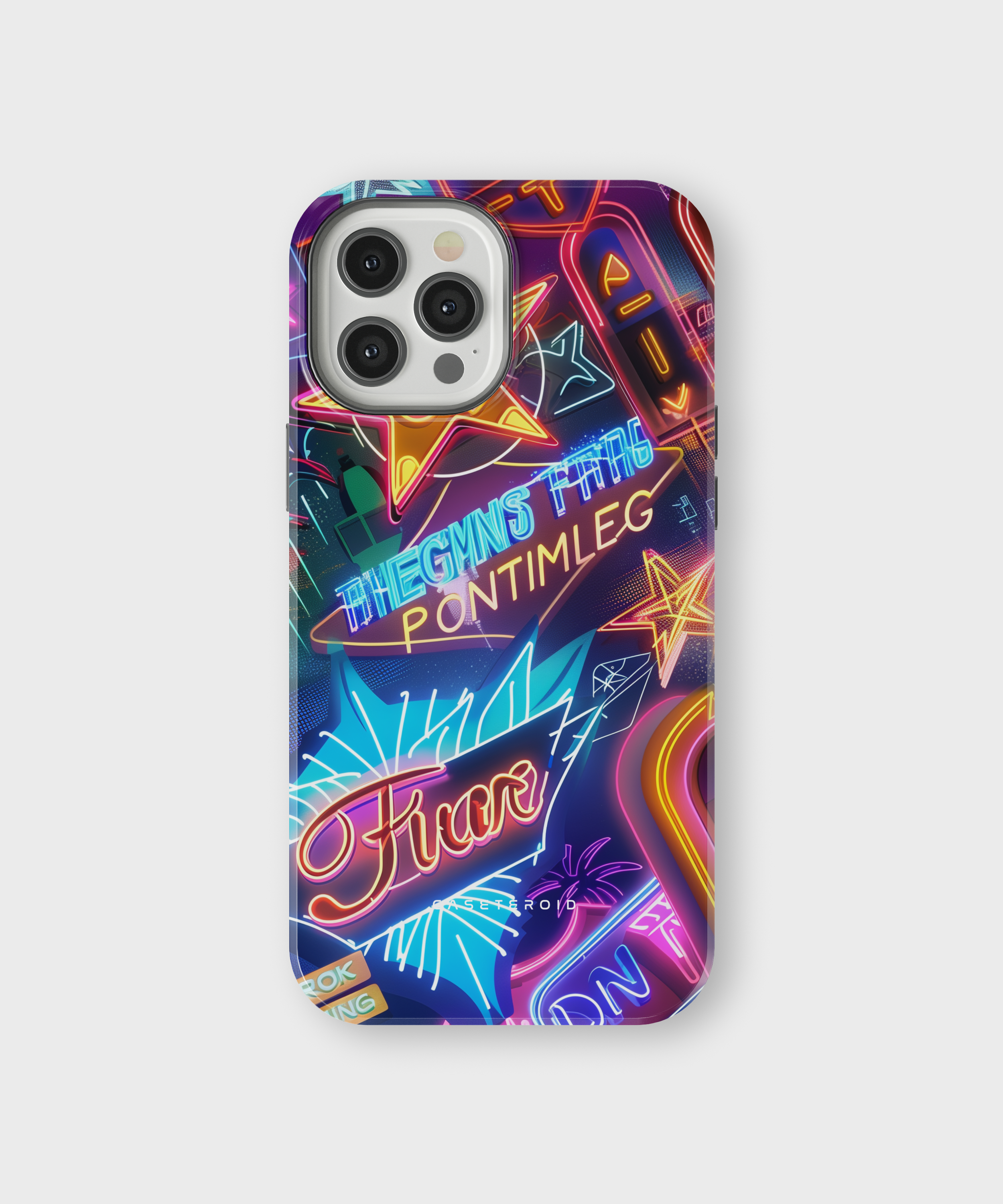 iPhone Tough Case With MagSafe - Vivid Neon Nights - CASETEROID