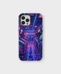 iPhone Tough Case - Neon Arcade Nexus - CASETEROID