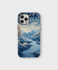 iPhone Tough Case with MagSafe - Riverside Peaks Breeze - CASETEROID