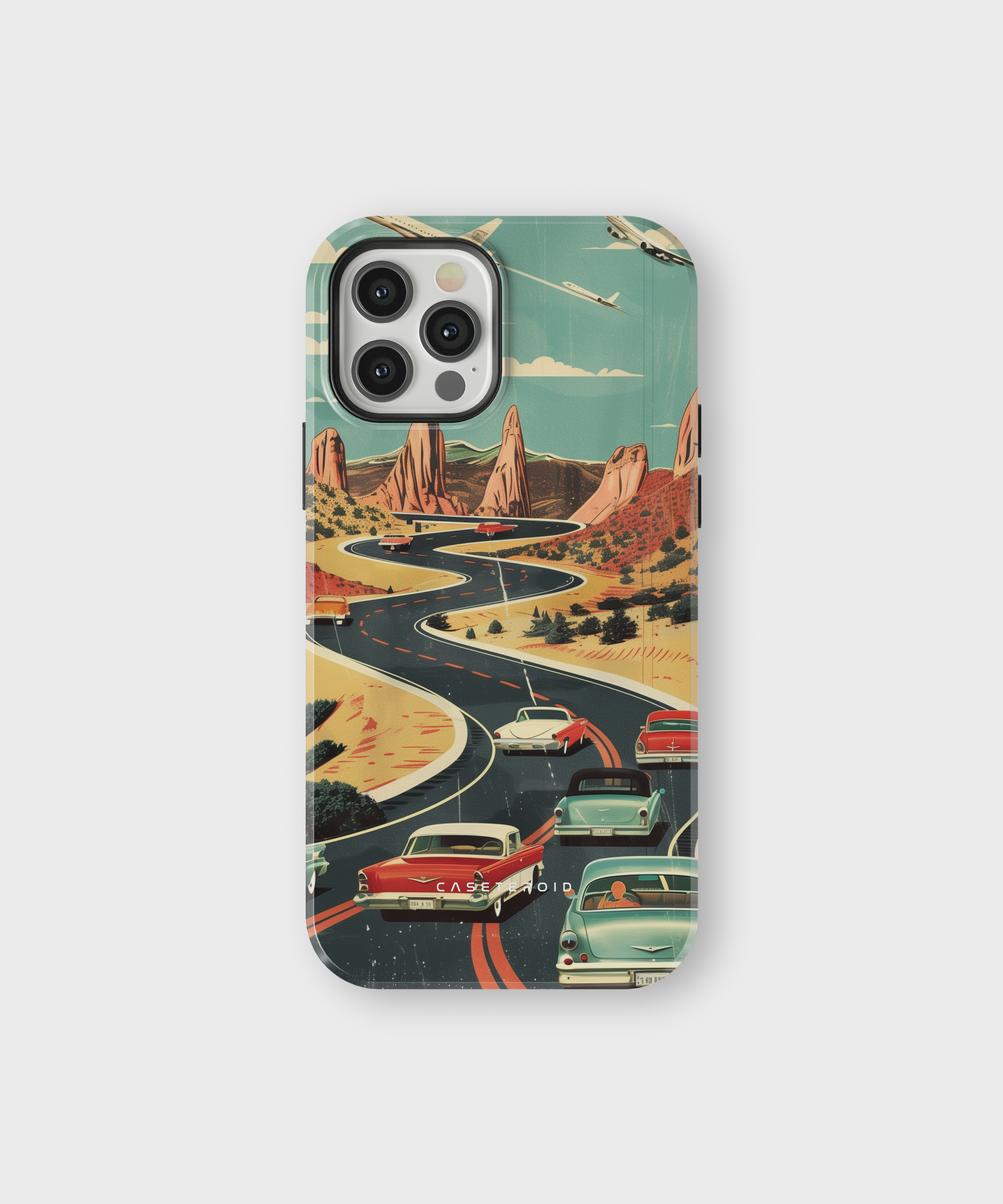 iPhone Tough Case - Vintage Journey Route - CASETEROID