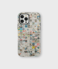 iPhone Tough Case with MagSafe - Worldwide Chronicle Mosaic - CASETEROID