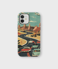 iPhone Tough Case - Vintage Journey Route - CASETEROID