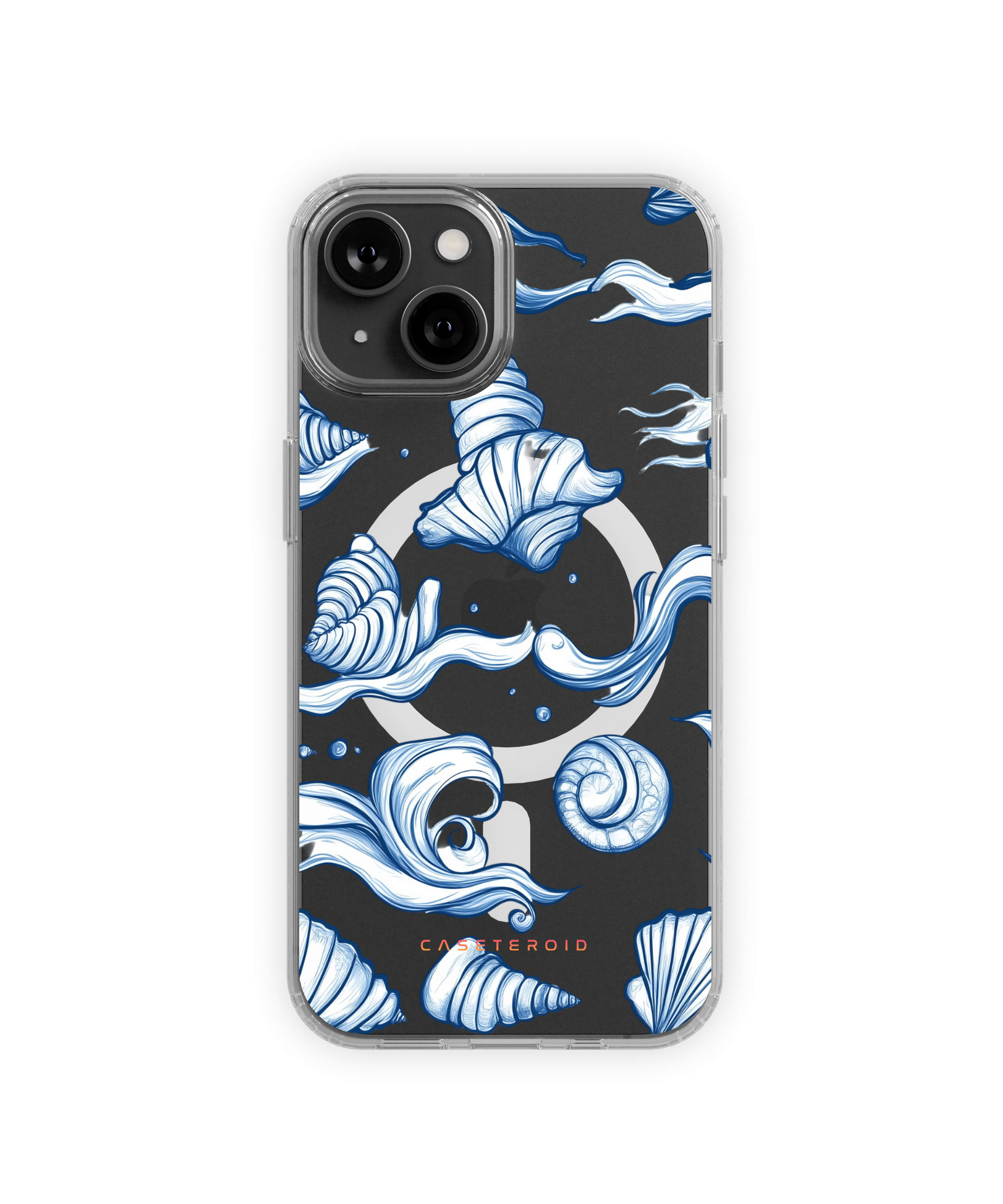 iPhone Clear Case with MagSafe - Seashell Serenade - CASETEROID