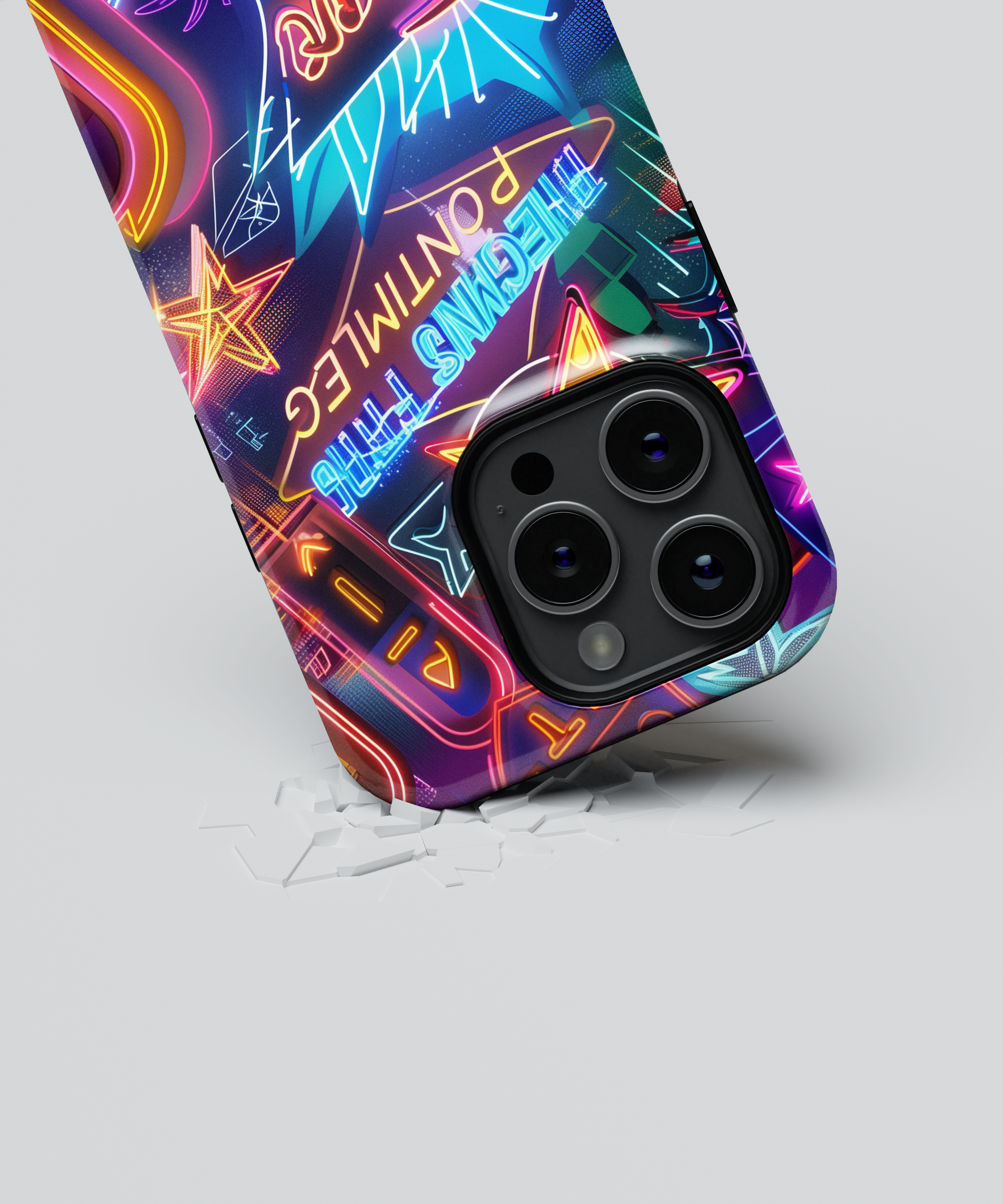 iPhone Tough Case With MagSafe - Vivid Neon Nights - CASETEROID