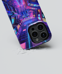 iPhone Tough Case - Neon Arcade Nexus - CASETEROID