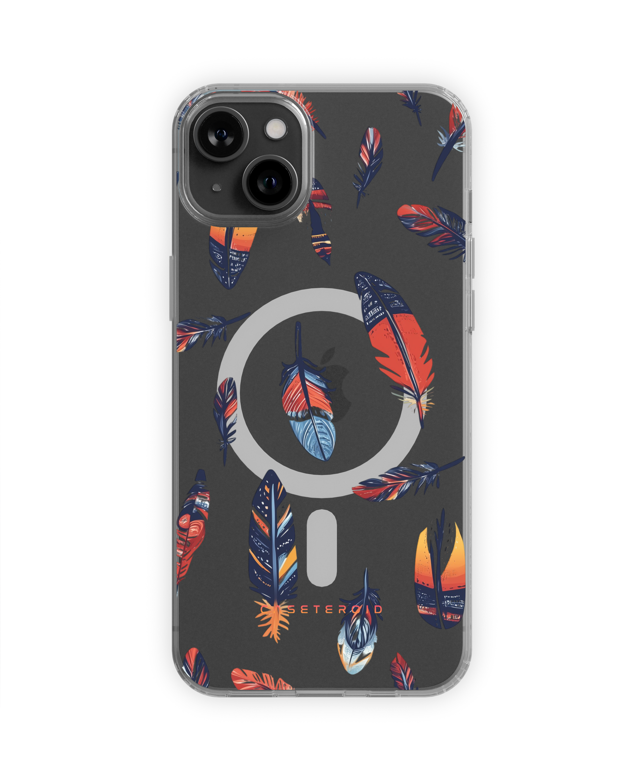 iPhone Clear Case with MagSafe - Tribal Feather - CASETEROID