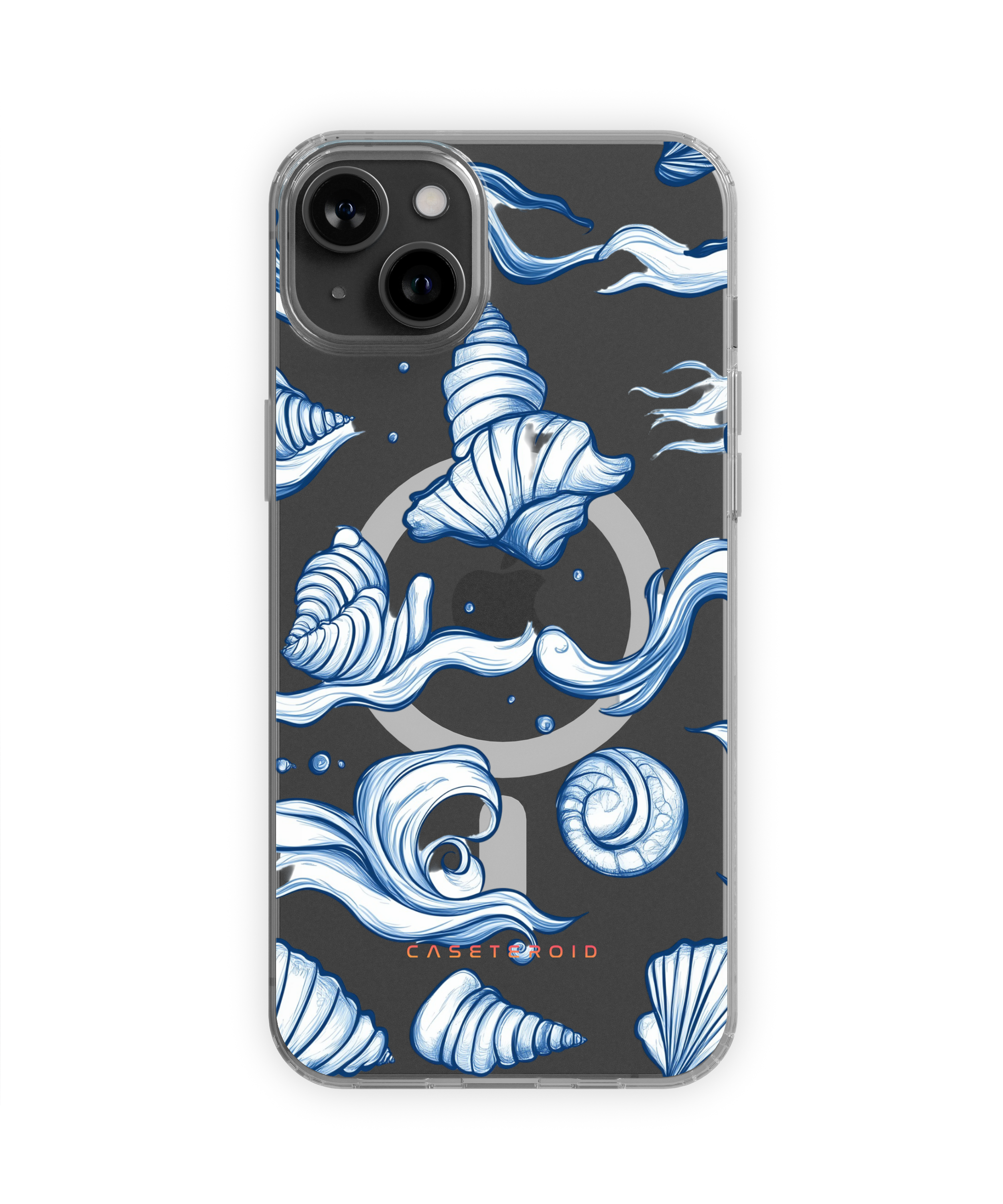 iPhone Clear Case with MagSafe - Seashell Serenade - CASETEROID