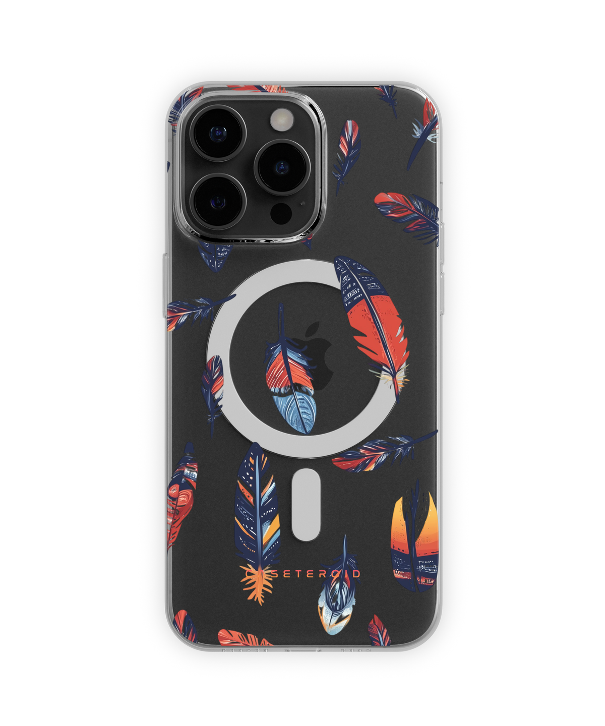 iPhone Clear Case with MagSafe - Tribal Feather - CASETEROID