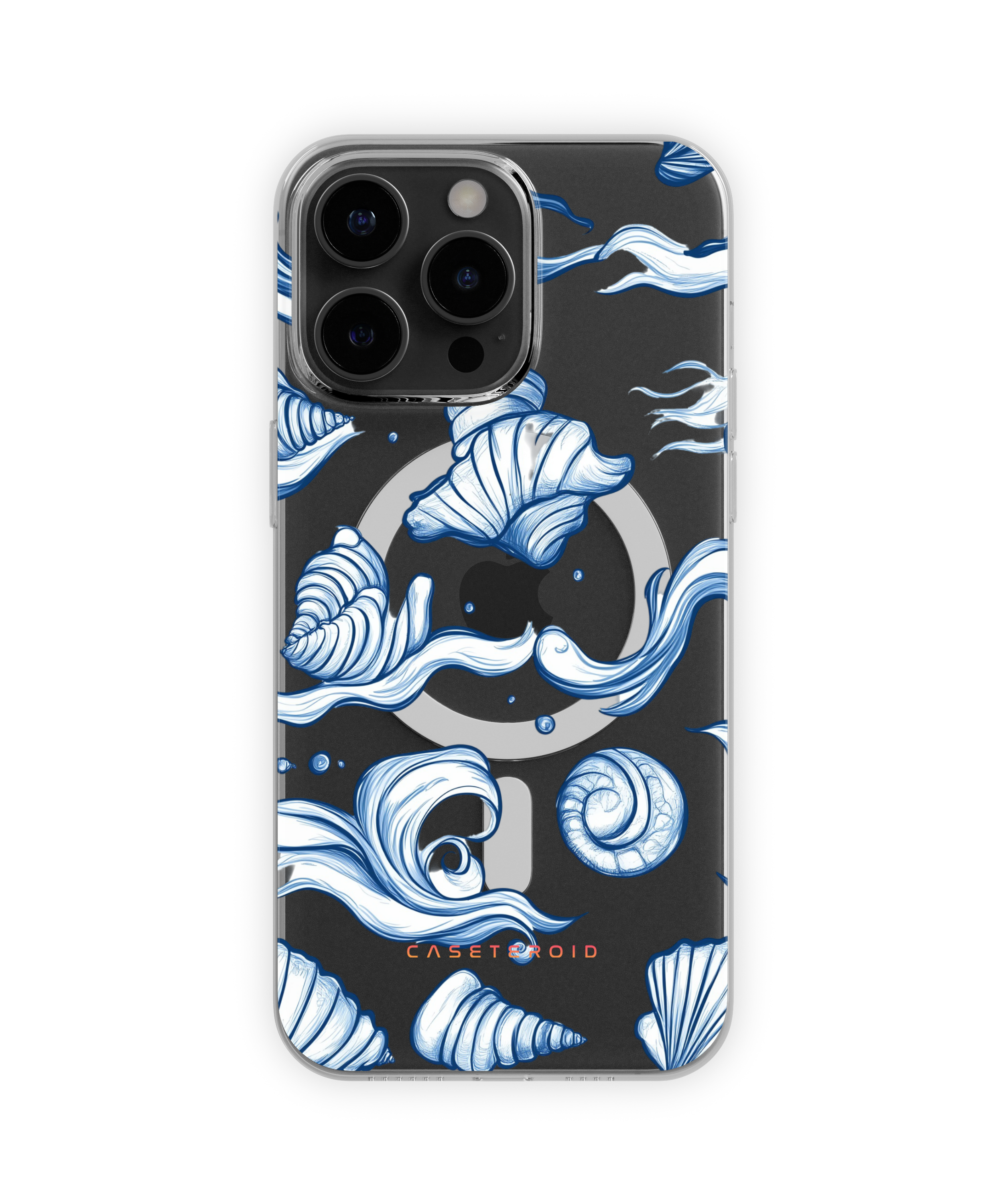 iPhone Clear Case with MagSafe - Seashell Serenade - CASETEROID