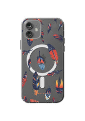 iPhone Clear Case with MagSafe - Tribal Feather - CASETEROID