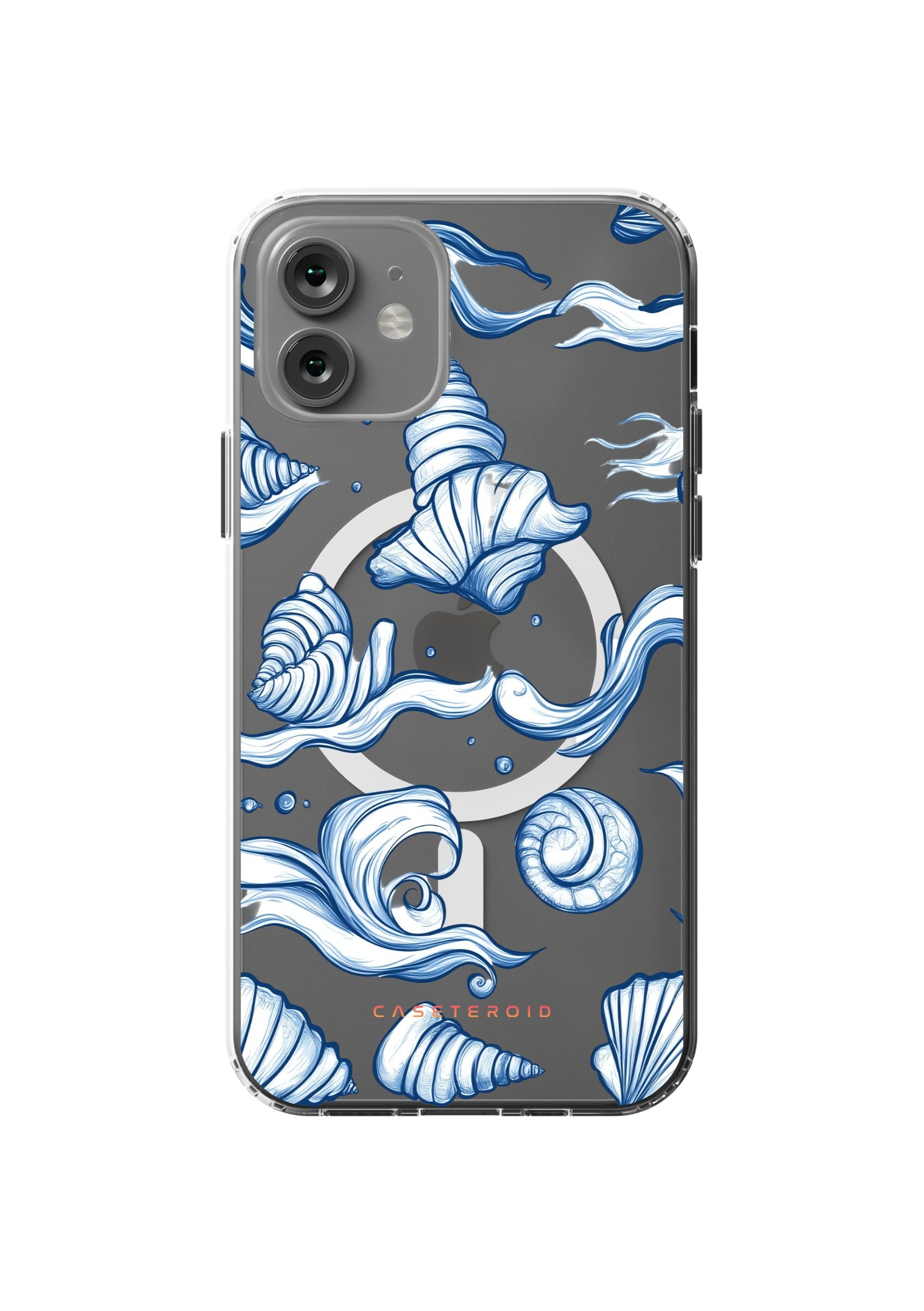 iPhone Clear Case with MagSafe - Seashell Serenade - CASETEROID