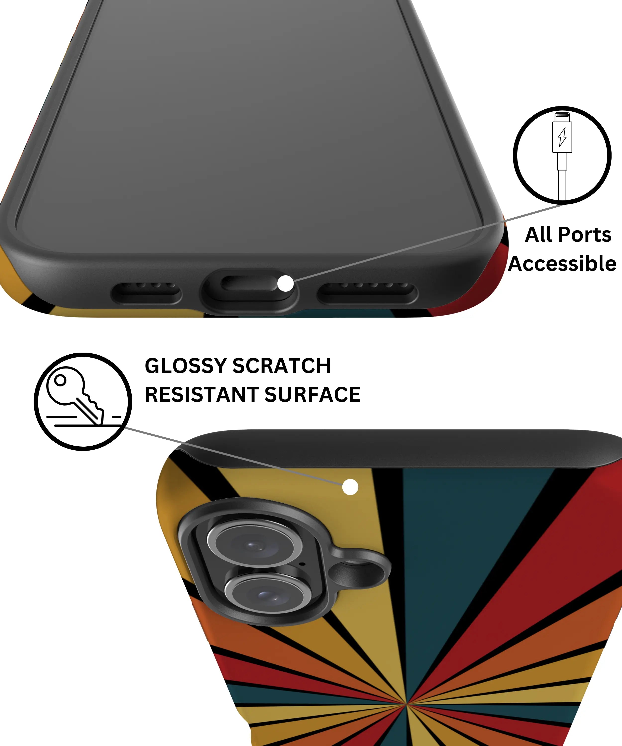 Kaleido Strokes - iPhone 16 Plus Case
