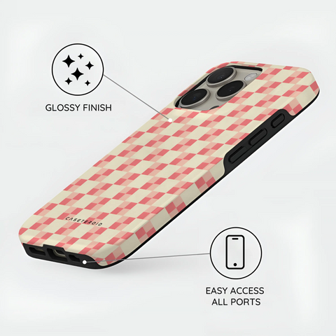 Blush Grid - iPhone 16 Pro Case