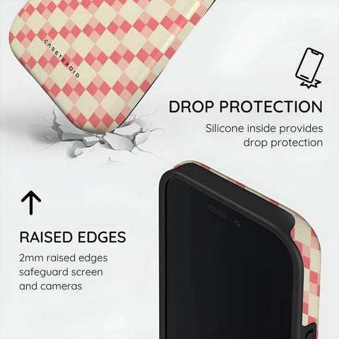 Blush Grid - iPhone 16 Pro Case