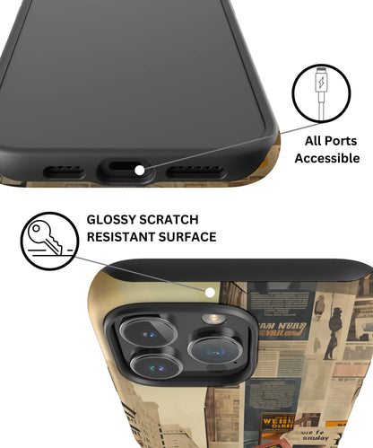 Newsprint Chronicles - iPhone 16 Pro Case